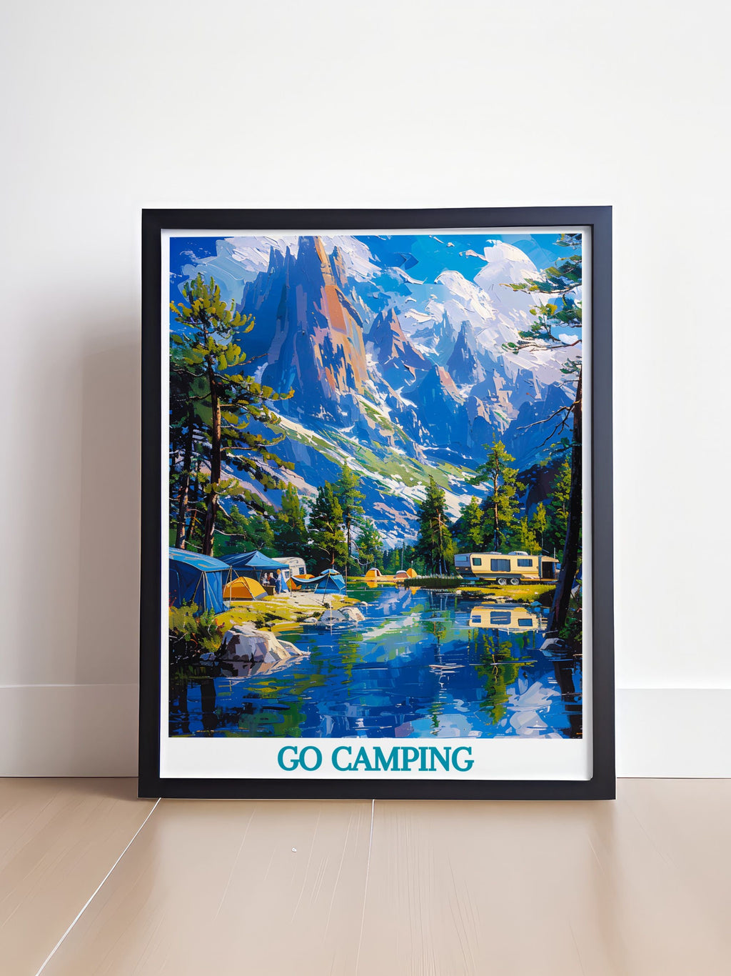 Go Camping Custom Prints - Mountain Travel Posters - Camping Wall  Posters
