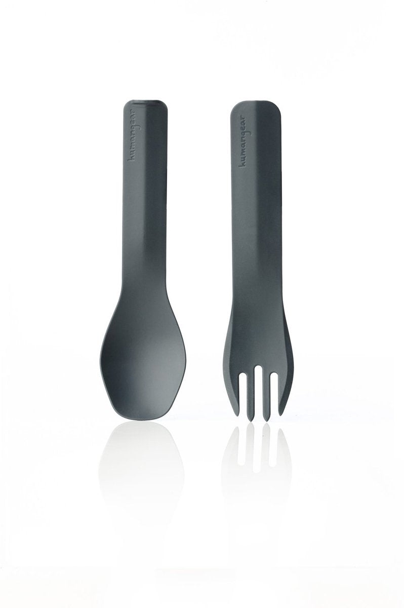 Human gear - duo - gray - cutlery - reusable - camping cutlery