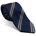 Blue Striped Italian Silk Grenadine Tie