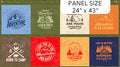 Multi Camping Blocks Camping Therapy 43"/24" Panel