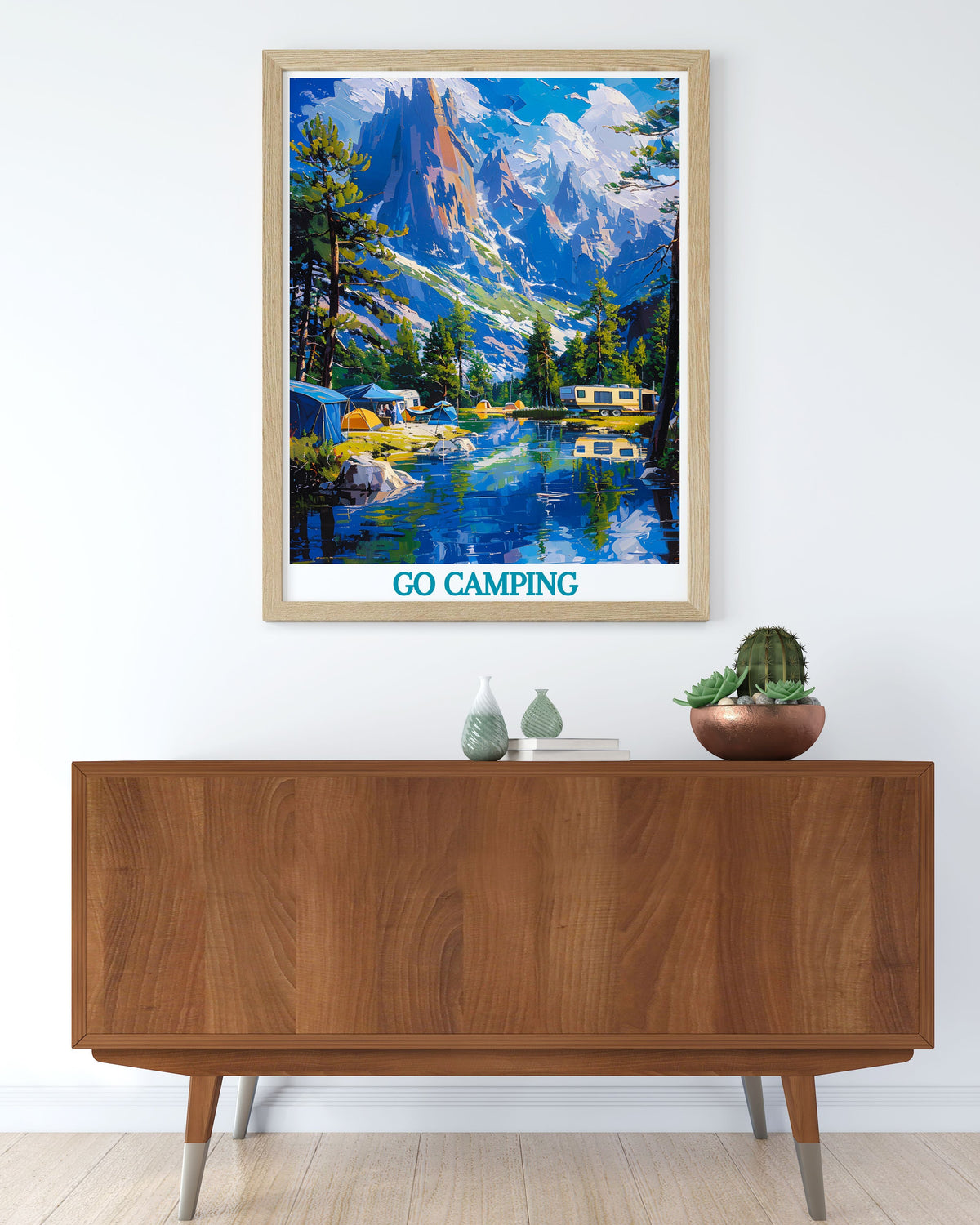 Go Camping Custom Prints - Mountain Travel Posters - Camping Wall  Posters