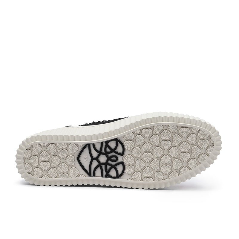 Chunky Platform Knit Sneakers – Colorblock Casual Shoes