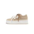 Dual Lace Platform Knit Sneakers – Chunky 5.5cm Street Style Flatform Shoes