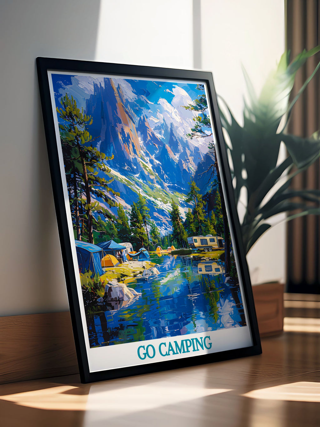 Go Camping Custom Prints - Mountain Travel Posters - Camping Wall  Posters