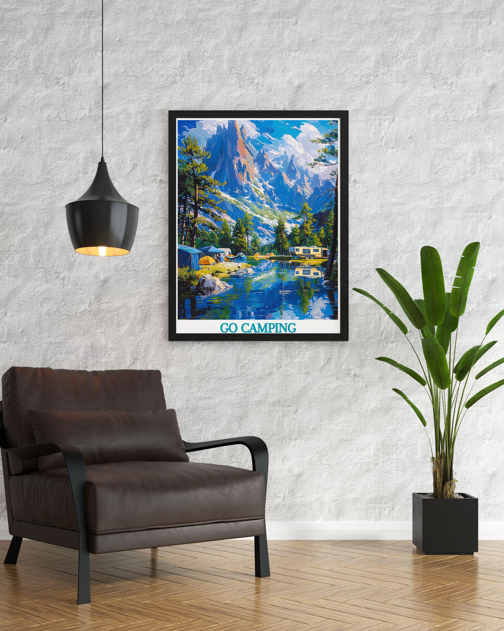 Go Camping Custom Prints - Mountain Travel Posters - Camping Wall  Posters