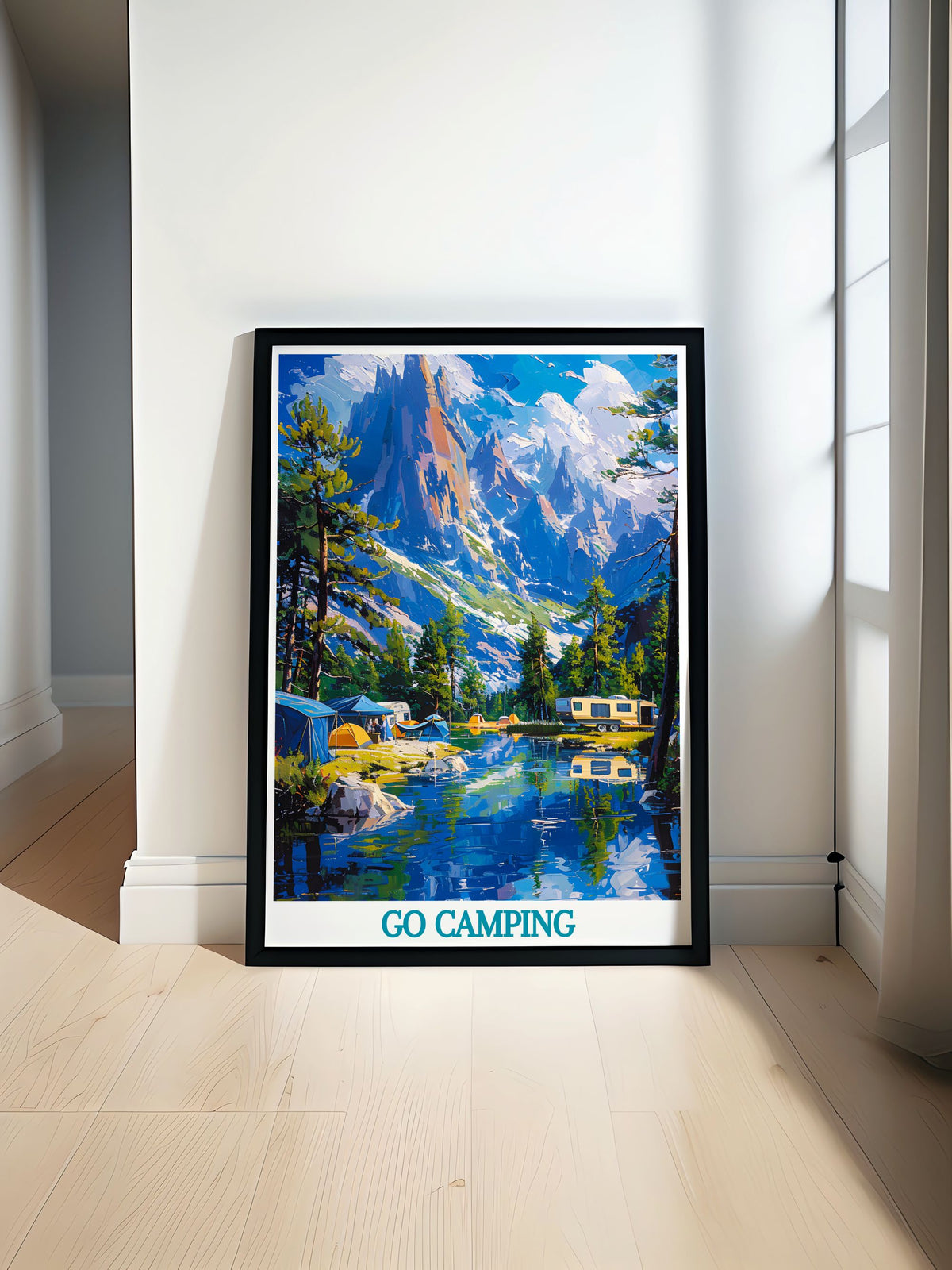 Go Camping Custom Prints - Mountain Travel Posters - Camping Wall  Posters