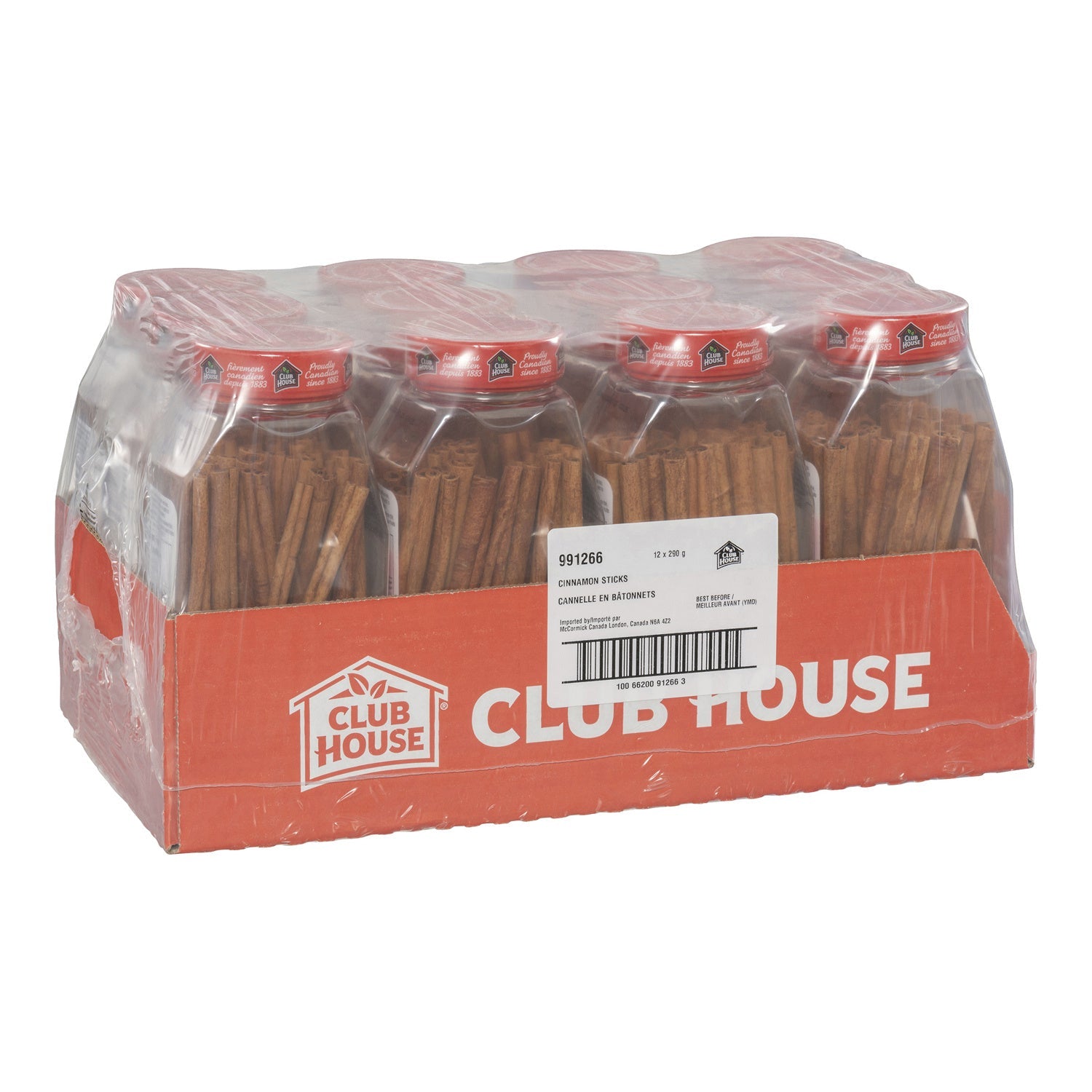 Spice Cinnamon Sticks 6 in. - Unit = 1 x 290 g - Case = 12 x 290 g - Clubhouse - Restaurant and Foodservice Ingredients - Canadian Distribution - Ships Free Within Canada on Orders Above CAD $199