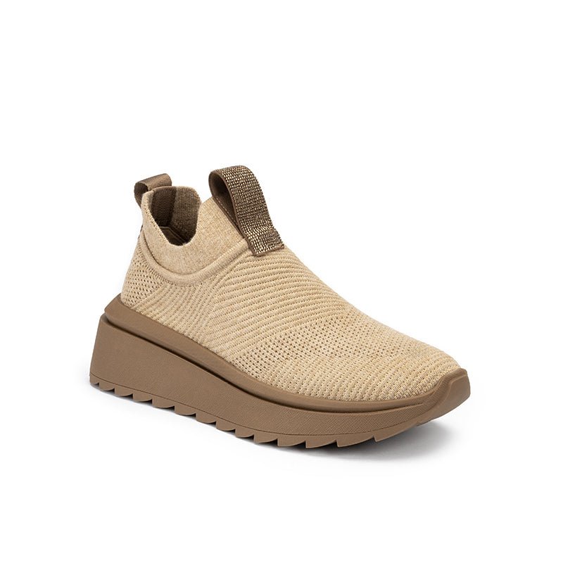 Slip-On Knit Wedge Sneakers – Lightweight Walking Shoes