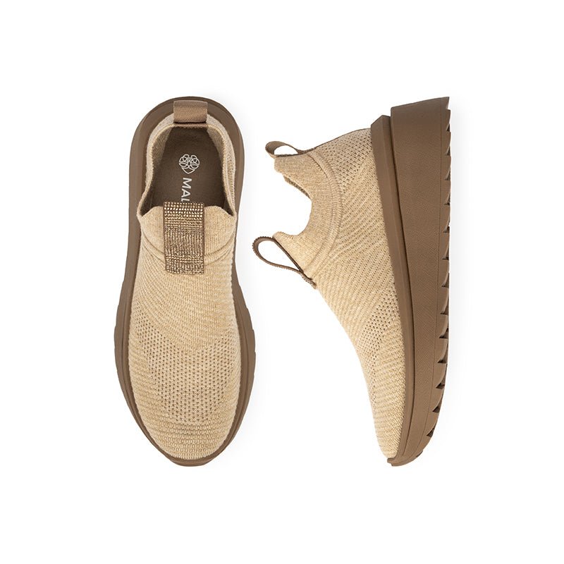 Slip-On Knit Wedge Sneakers – Lightweight Walking Shoes
