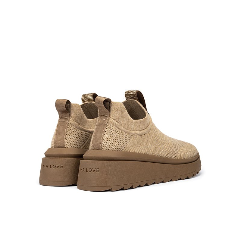 Slip-On Knit Wedge Sneakers – Lightweight Walking Shoes