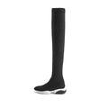 Thermal Over-the-Knee Sneaker Boots – Stretch Wool Knit Winter Boots