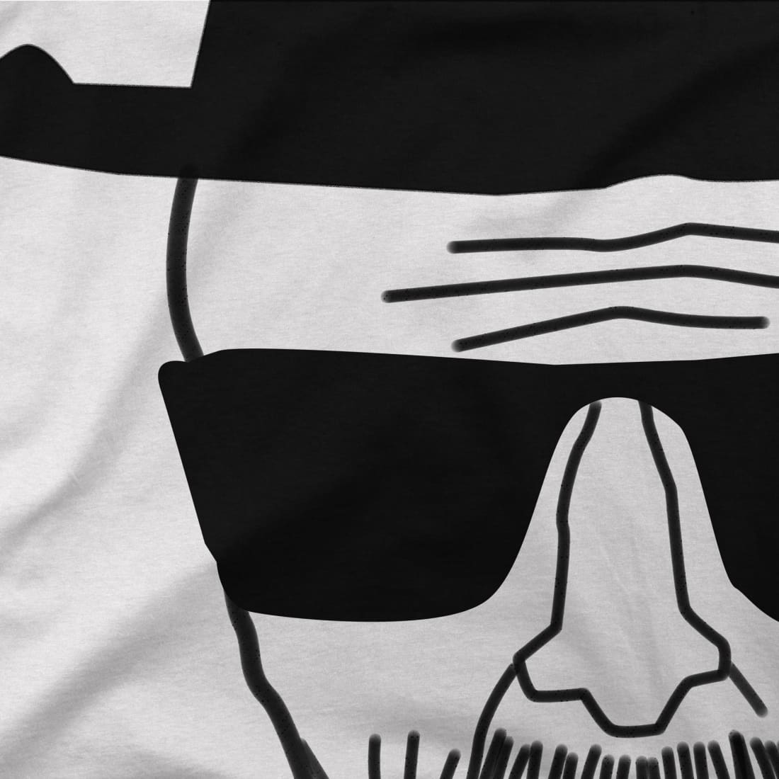 Walter White with Porkpie Hat and Sunglasses Sketch t-shirt